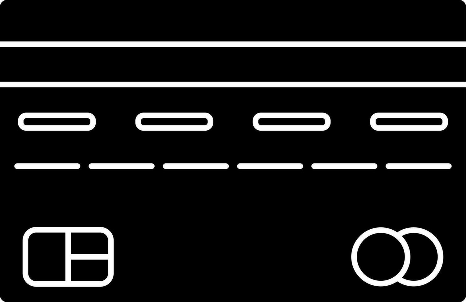 Glyph illustration of credit card icon or symbol. vector