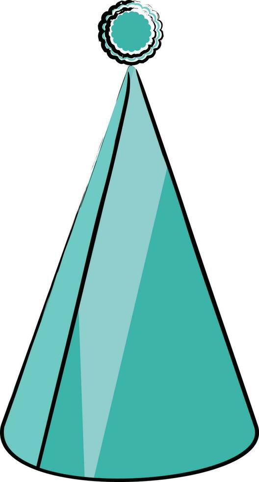 Flat style party hat icon. vector