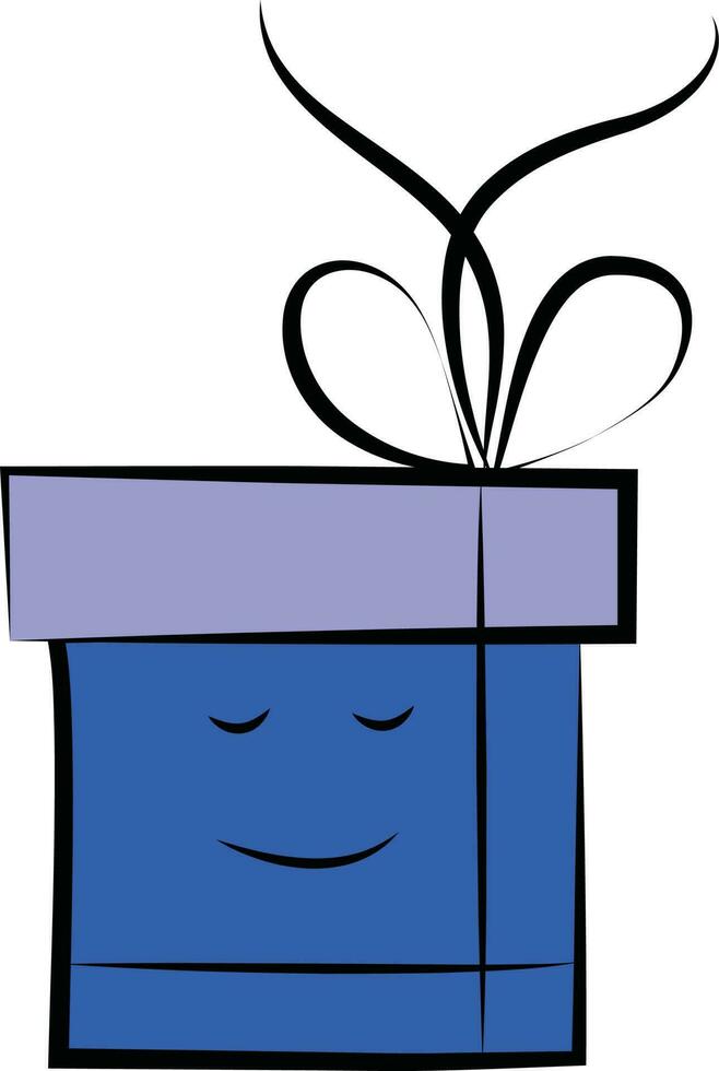 Blue and purple color gift box icon. vector