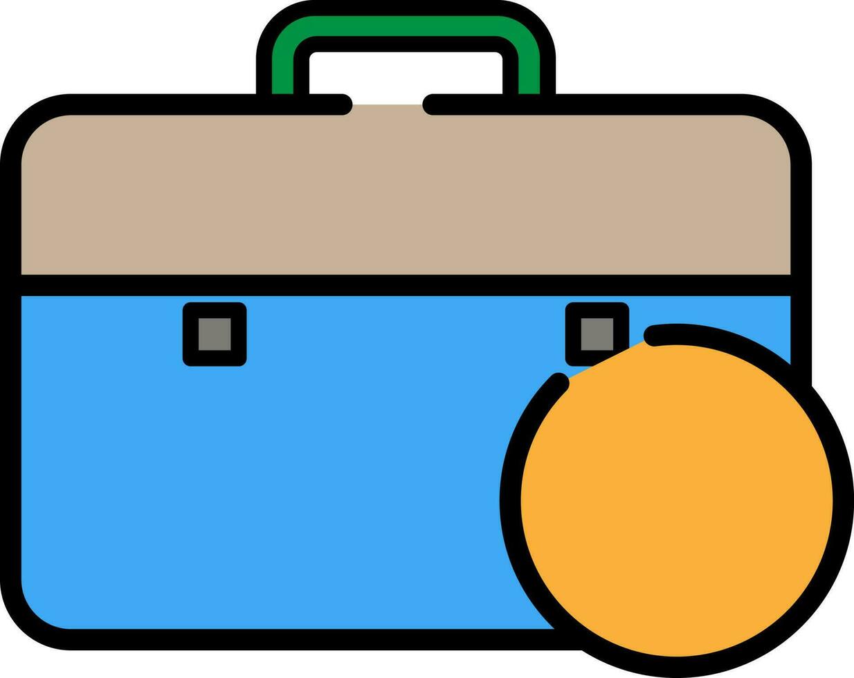 Flat illustration of a Briefcase. vector