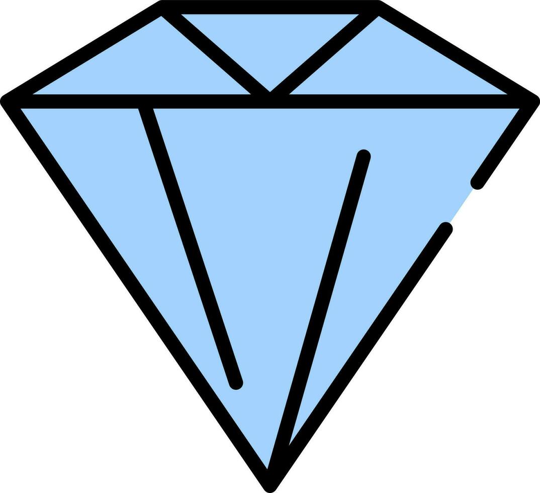 plano ilustración de diamante. vector