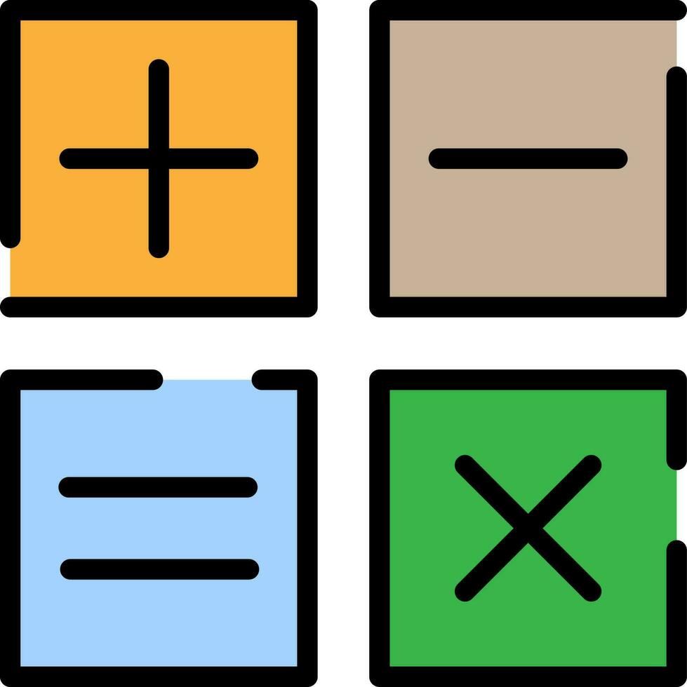 Calculator sign or symbols in flat style. vector