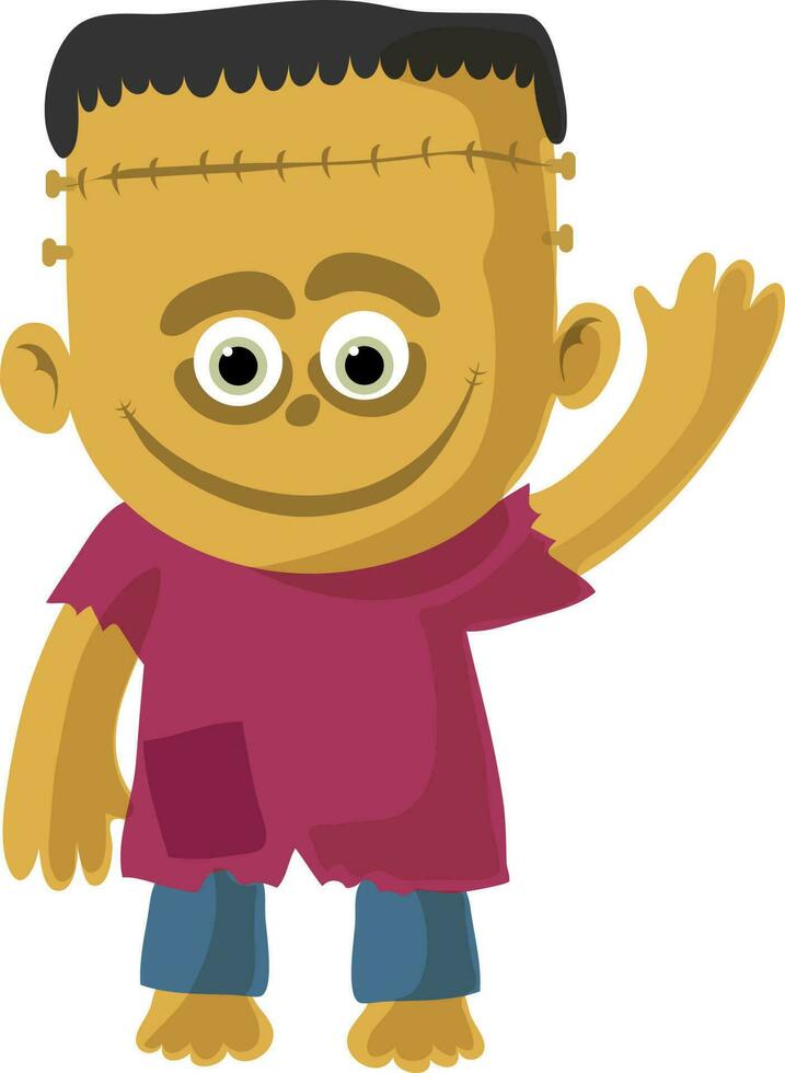 Illustration of a scary boy for Halloween. vector