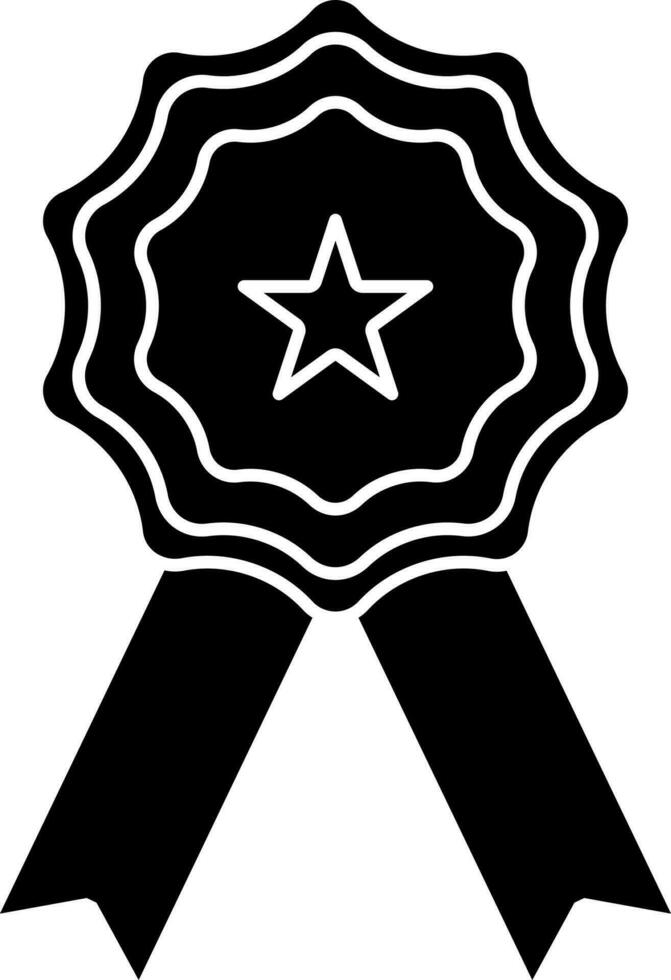 Vector illustration of badge glyph icon.