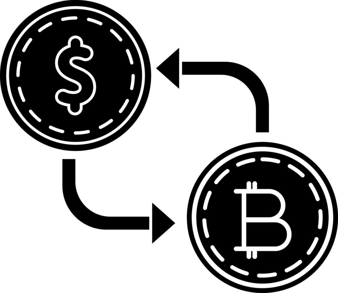 Currency exchange icon in flat style. vector