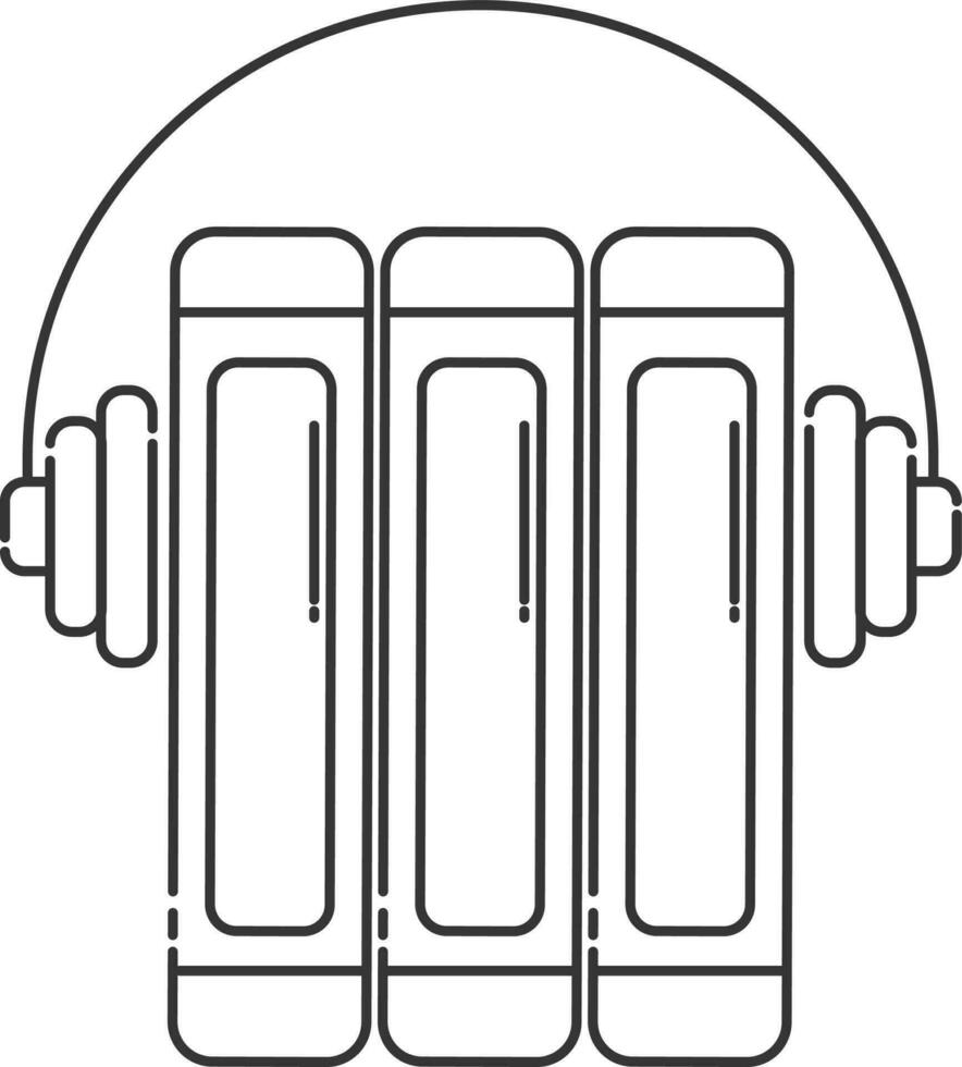 vector ilustración de audio libro icono.