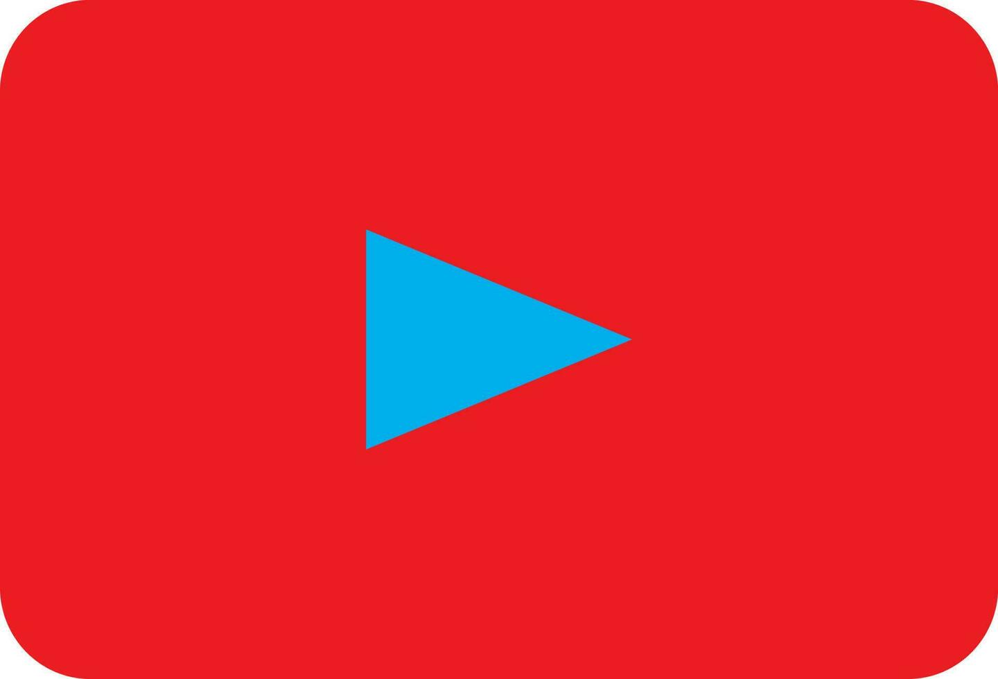 Isolated youtube logo in flat style. vector