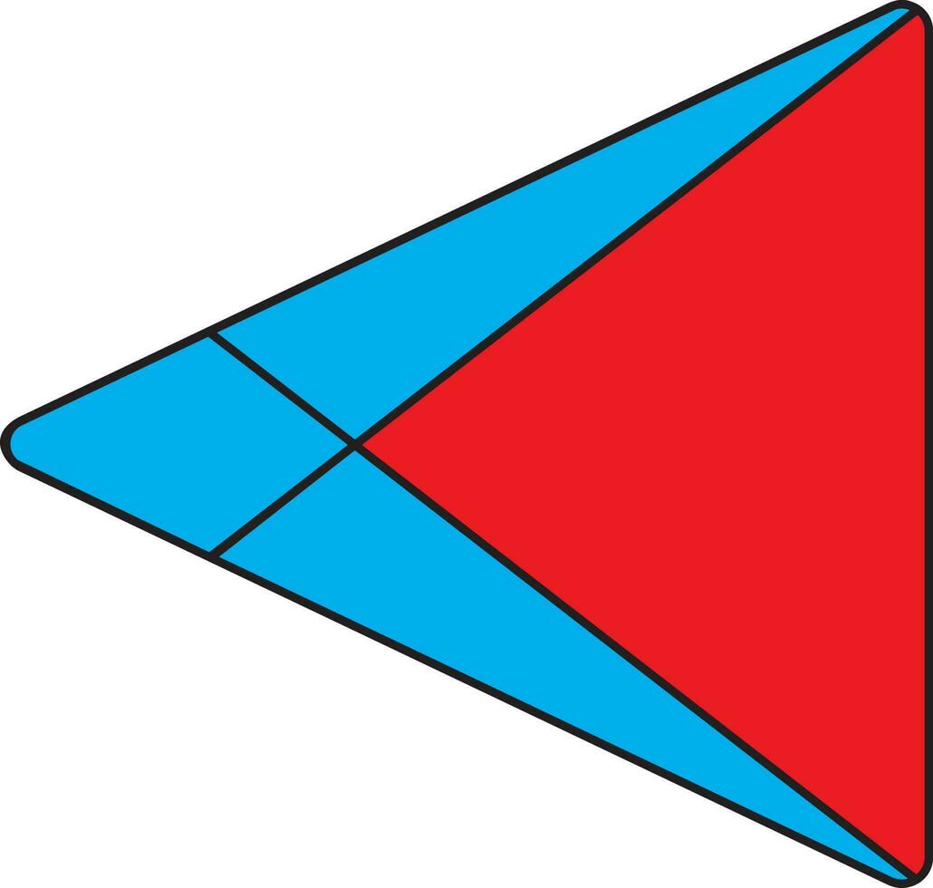 rojo y azul jugar Tienda en plano estilo. vector