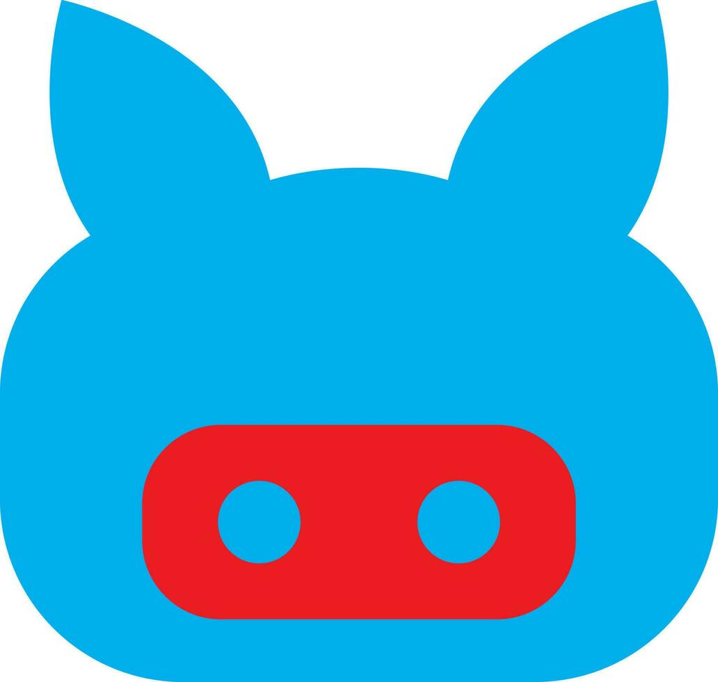 Flat style red and blue github. vector