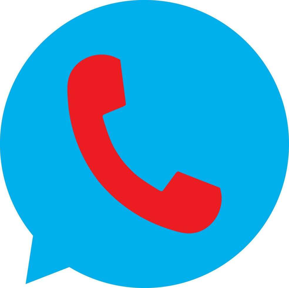 Red and blue whatsapp logo. vector