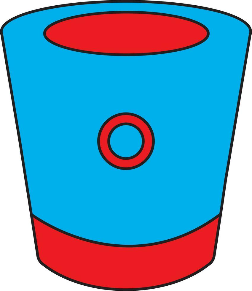 Isolated red and blue bitbucket. vector