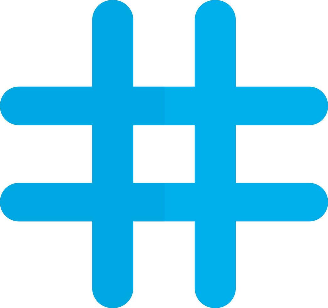 Blue hash on white background. vector