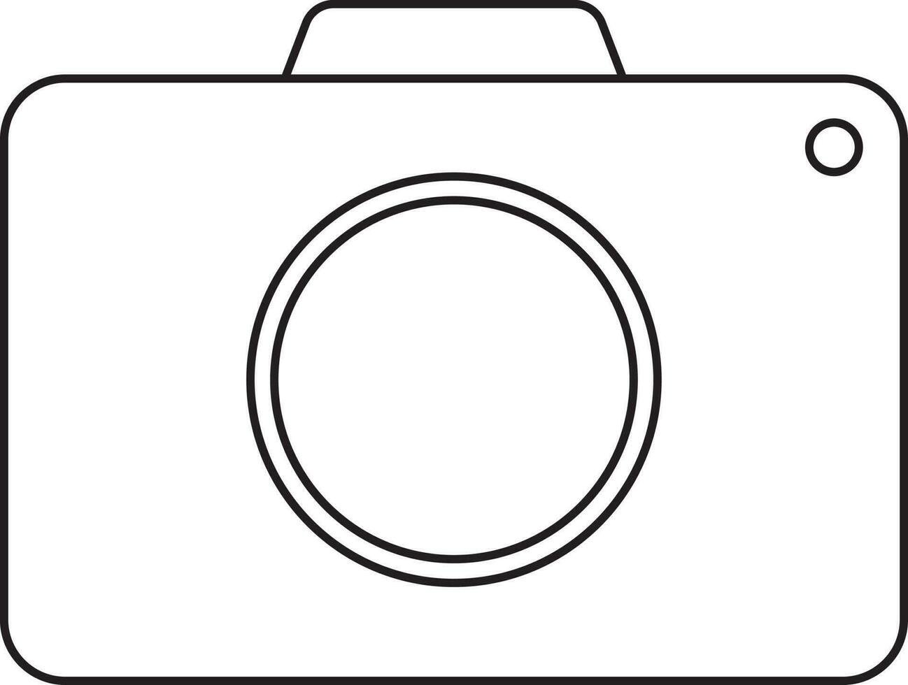 Line art illustration of a camera. vector