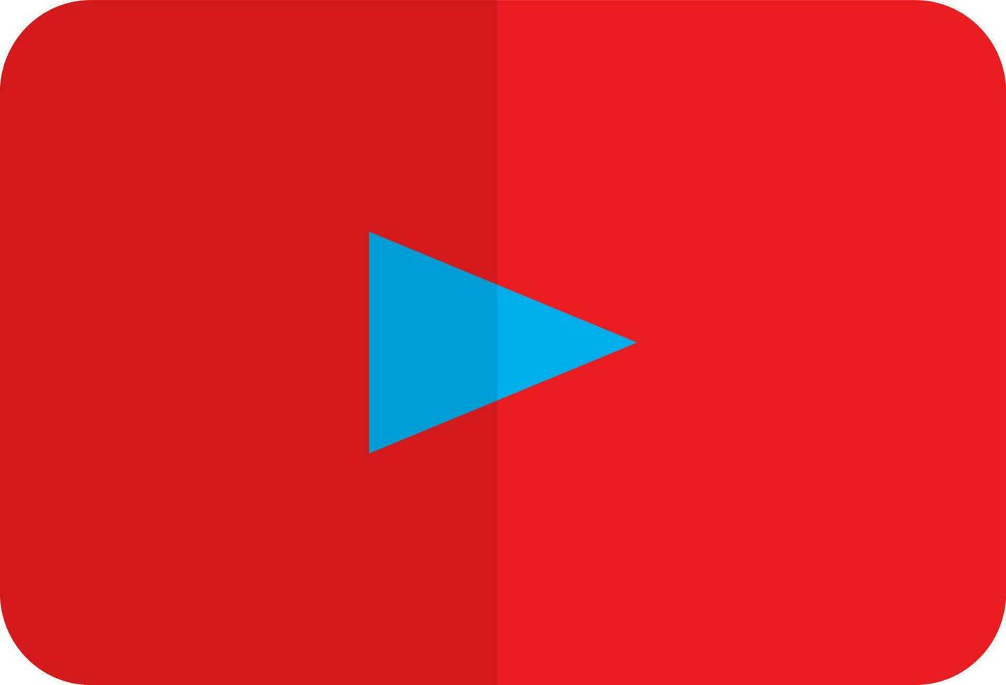 rojo y azul aislado Youtube logo. vector
