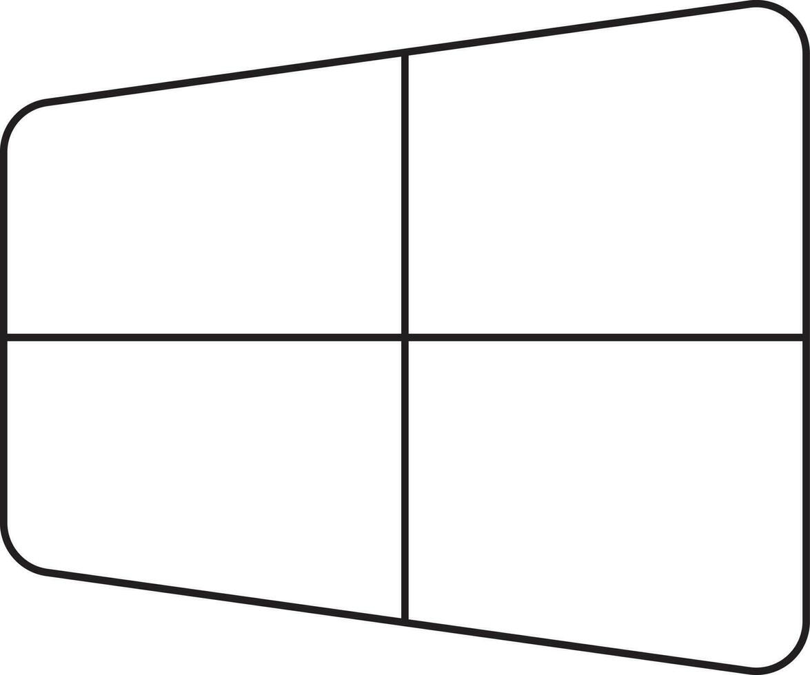 Microsoft window in flat style. vector