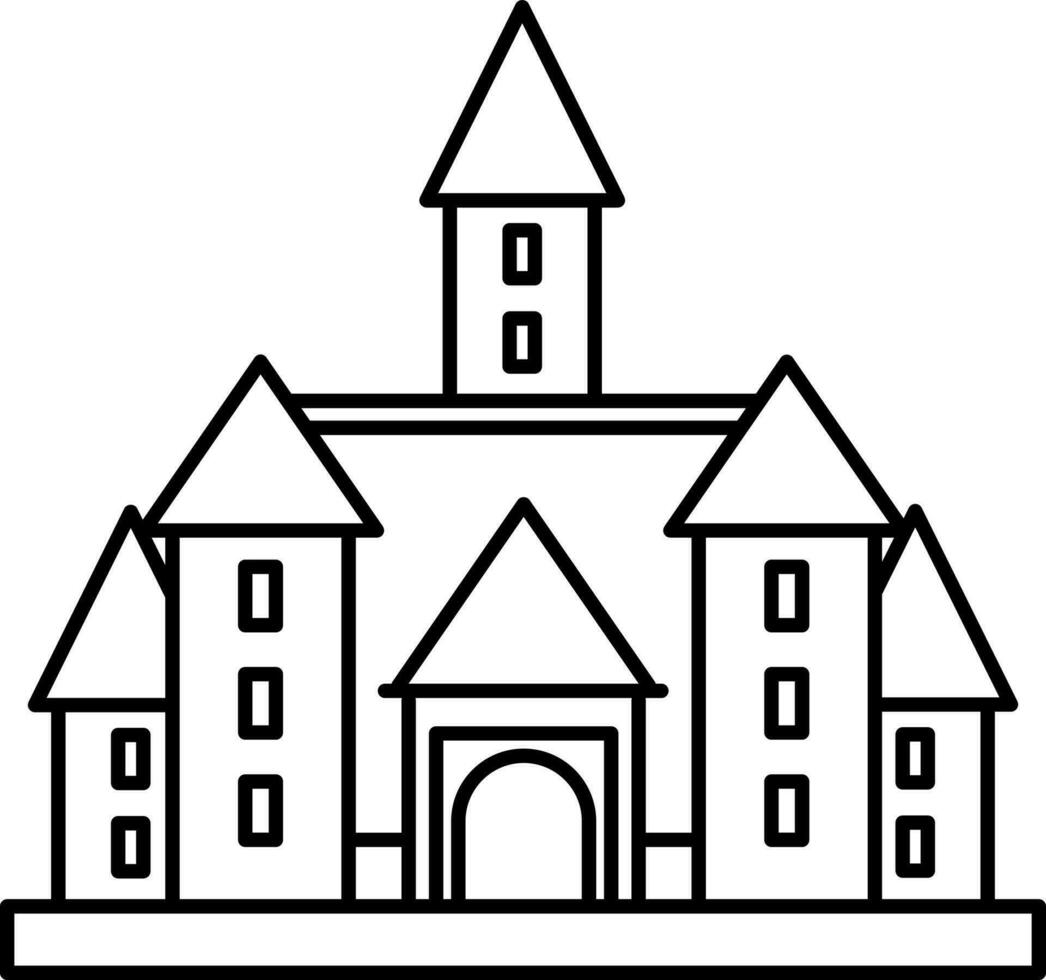 Flat style collage in black line art. vector
