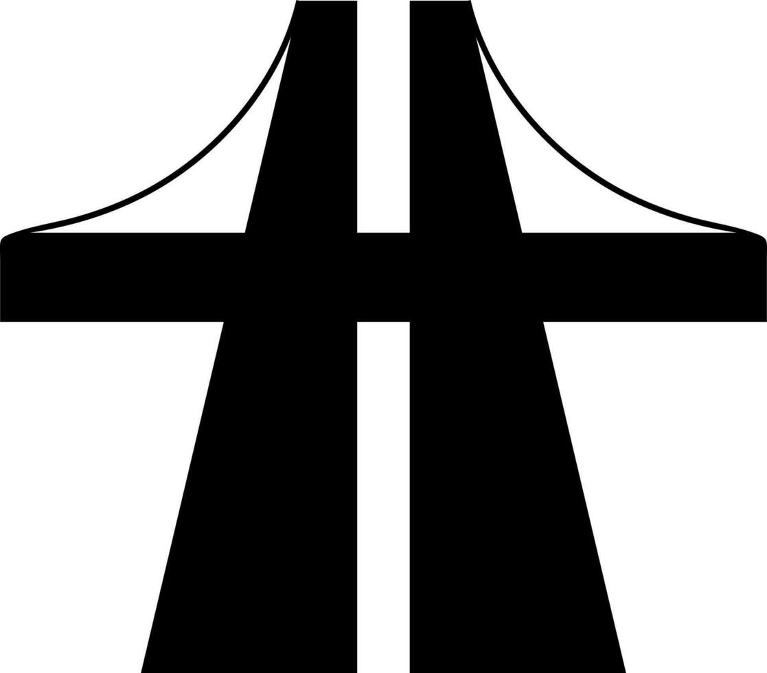 Huge bridge pillar icon or symbol. vector