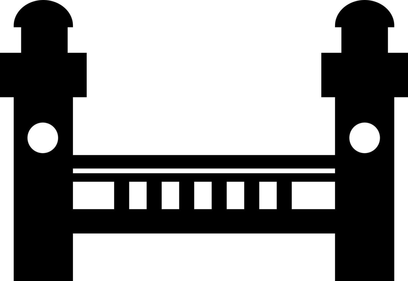 Illustration of bridge isolated on white background. vector