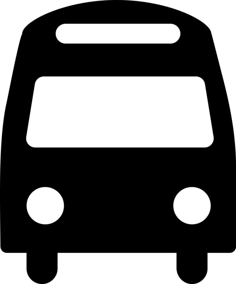 Glyph illustration of bus icon. vector