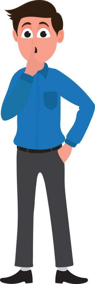 Character of a shocked businessman. vector