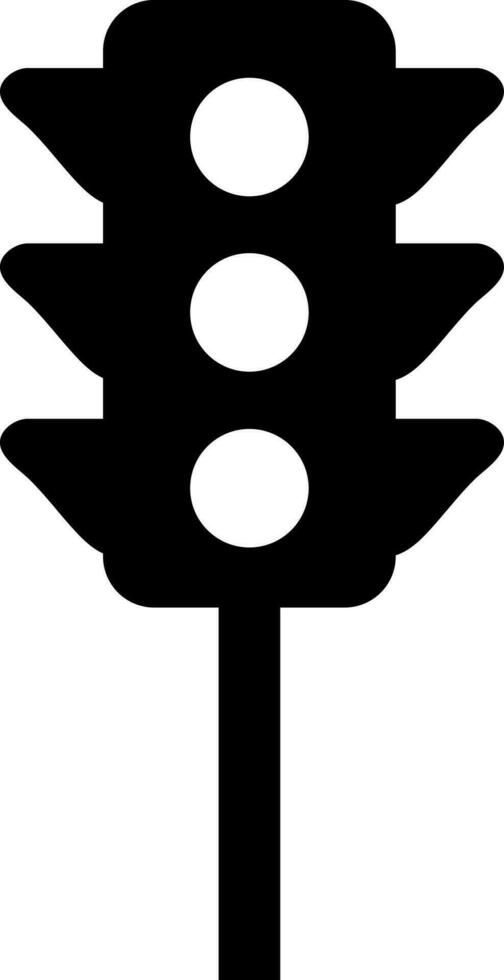 Vector illustration of traffic light glyph icon.