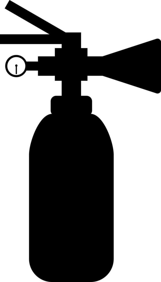 Fire extinguisher icon in glyph style. vector