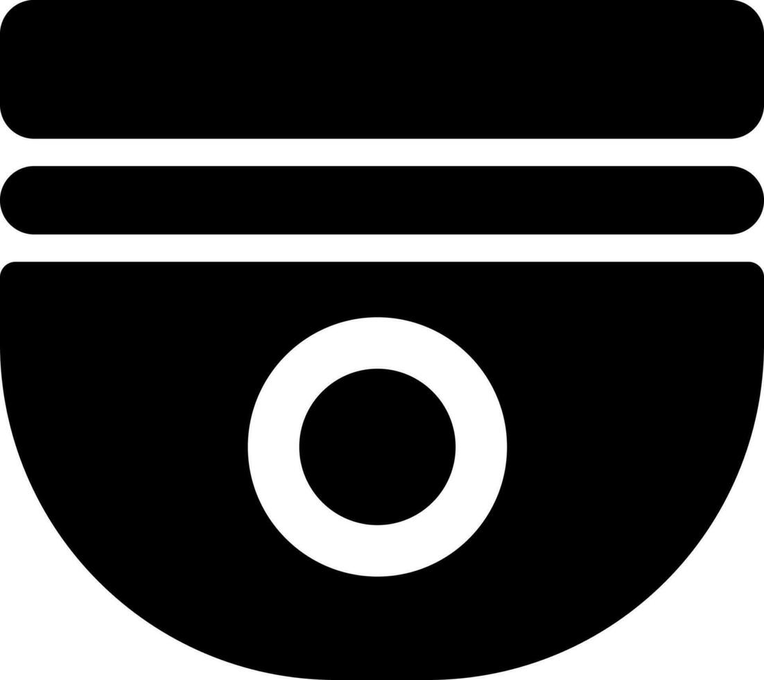 Illustration of  CCTV camera icon in flat style. vector