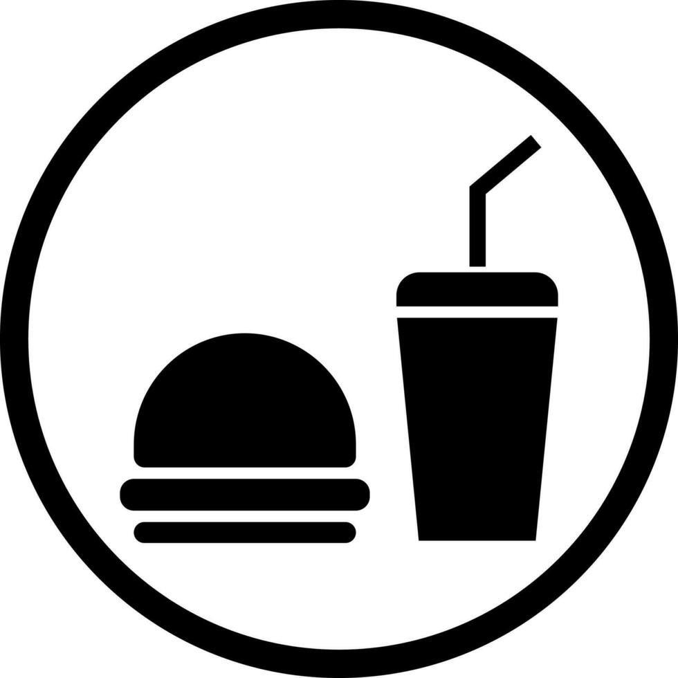 Isolated fast food icon in glyph style. vector