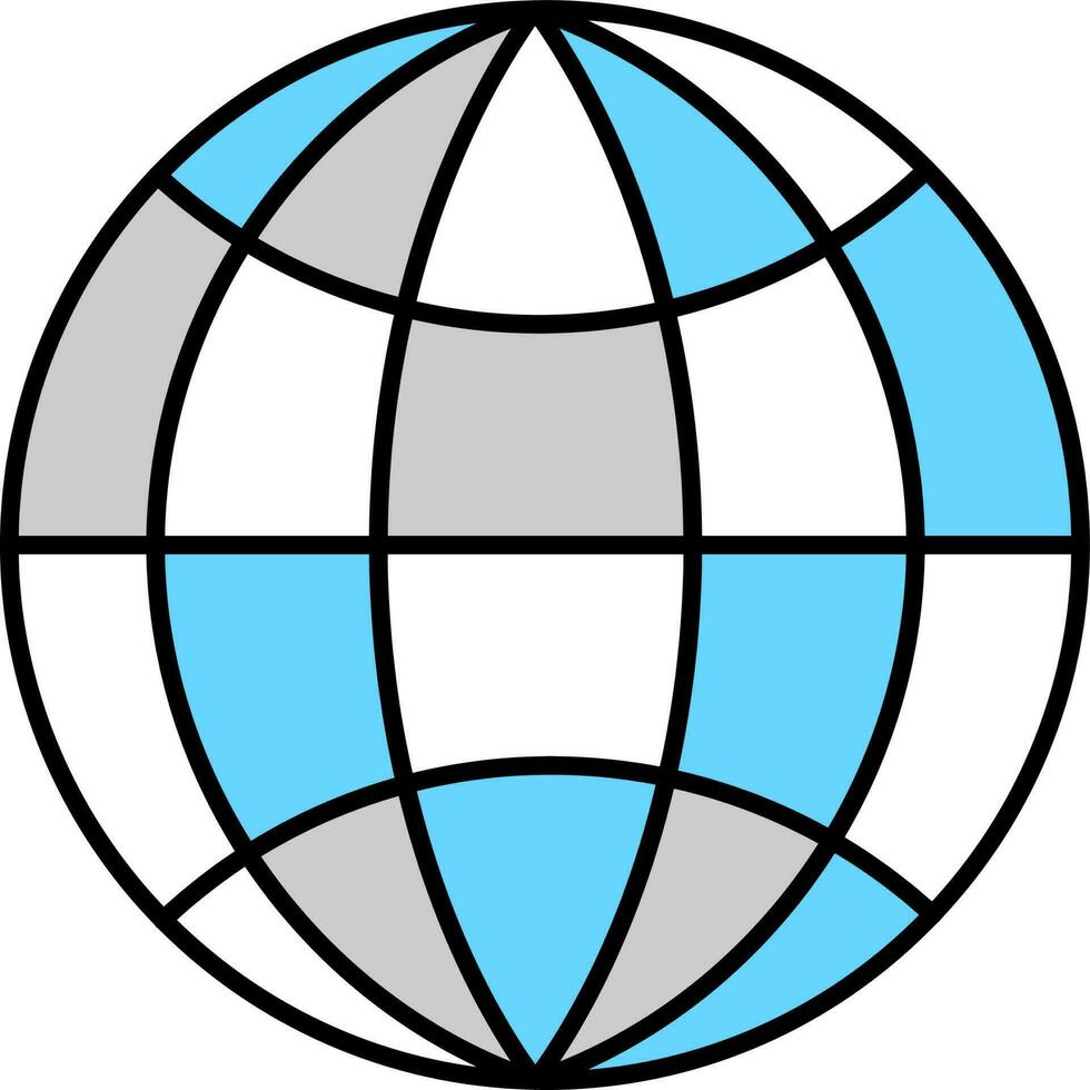 Vector globe sign or symbol.