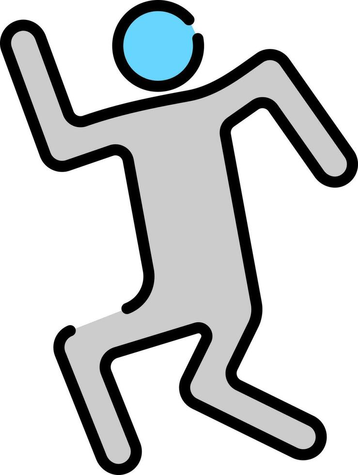 Vector running man sign or symbol.