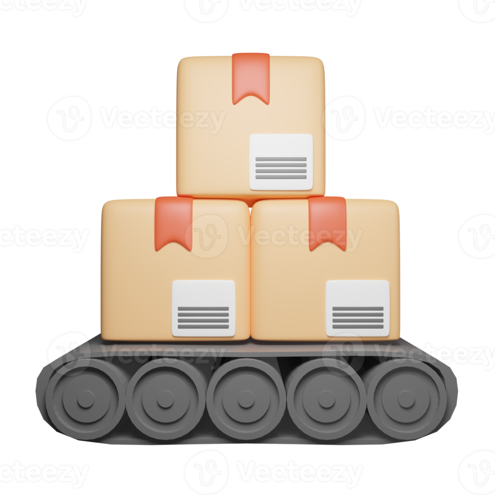 Taking cardboard packing with the machine png