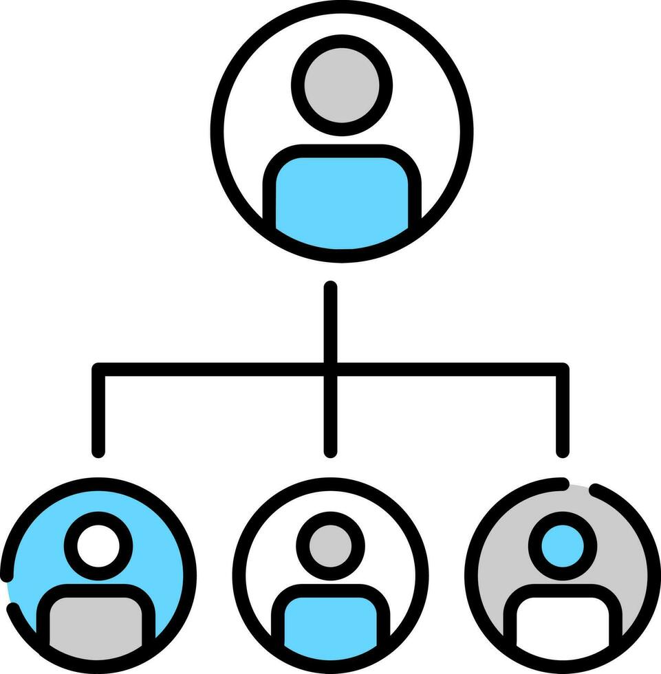 Hierarchy structure sign or symbol. vector