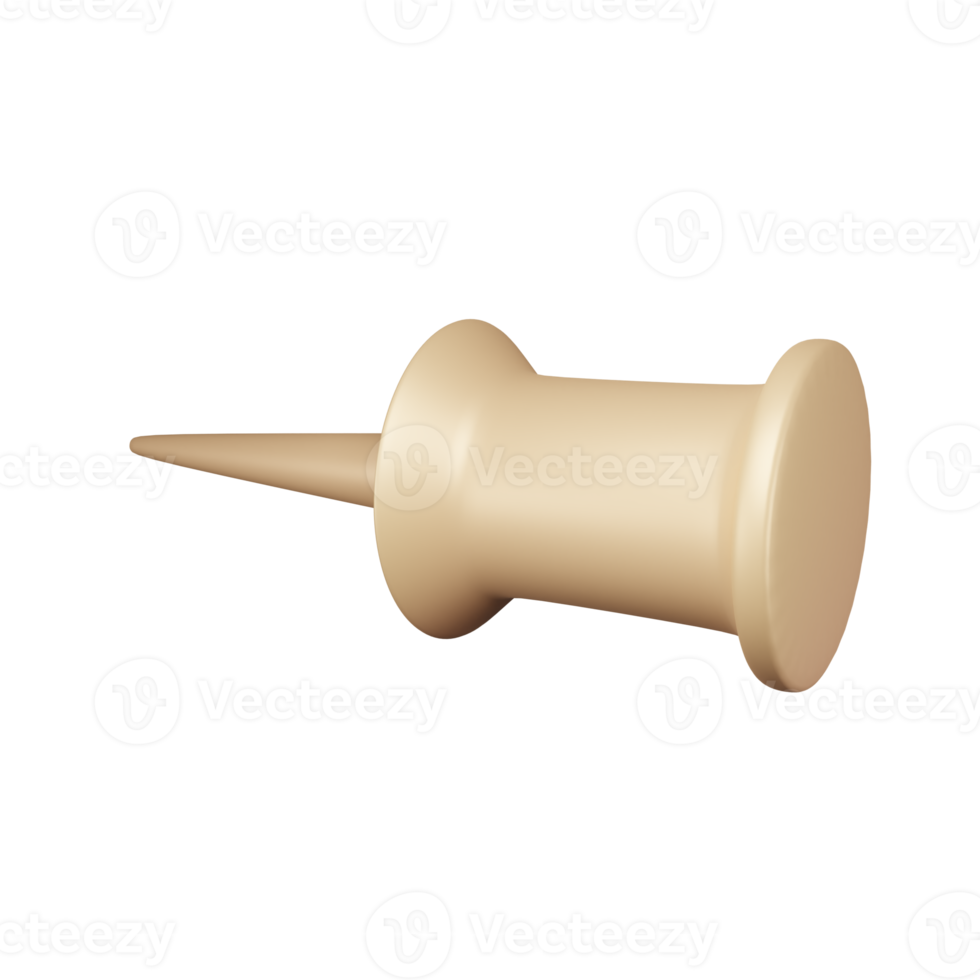 Push Pin 3d rendering png