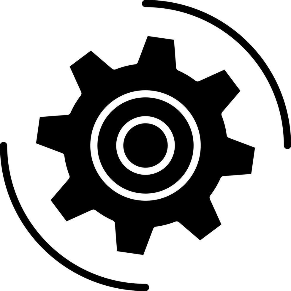 Isolated black setting icon. vector
