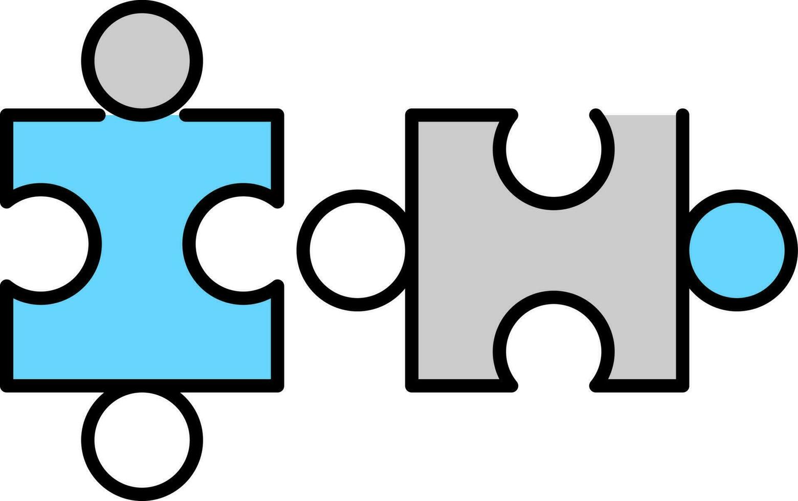 Illustration of paper puzzles. vector