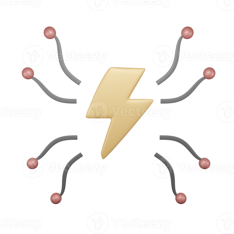 electric network 3d rendering png
