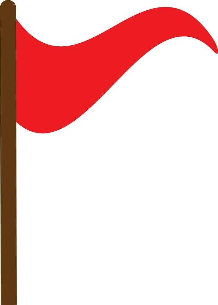 Flat illustration of red flag. vector