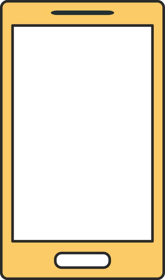 Flat illustration of a mobile phone. vector