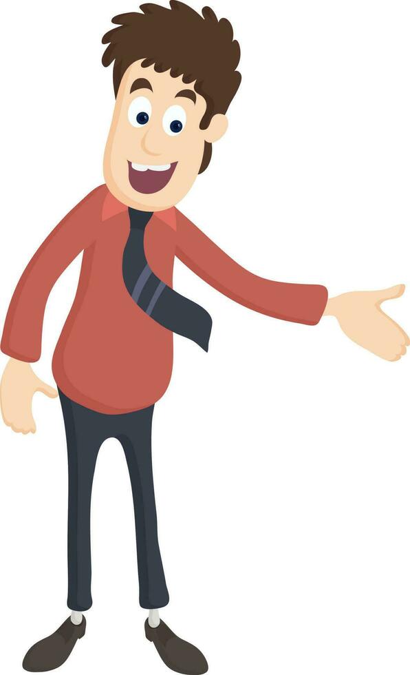 Cartoon character of a young businessman. vector