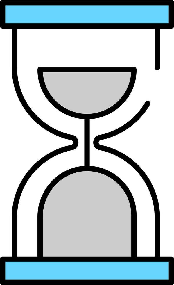 Flat illustration of Hourglass. vector