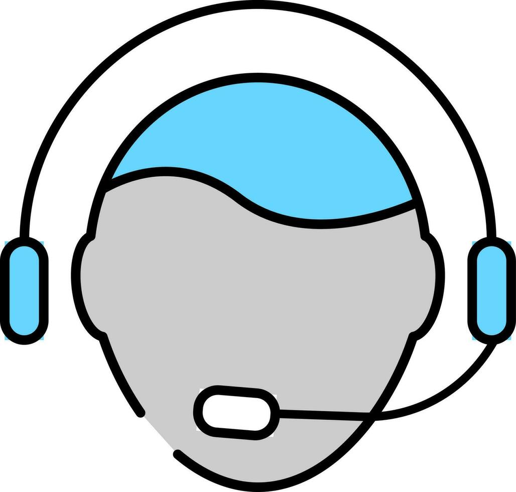 Customer help and support service symbol. vector