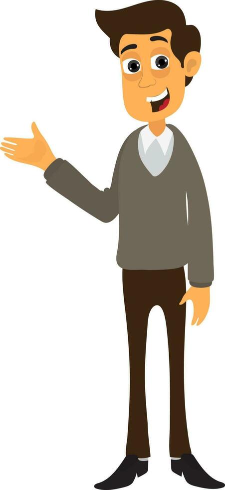 Business man giving presentation. vector