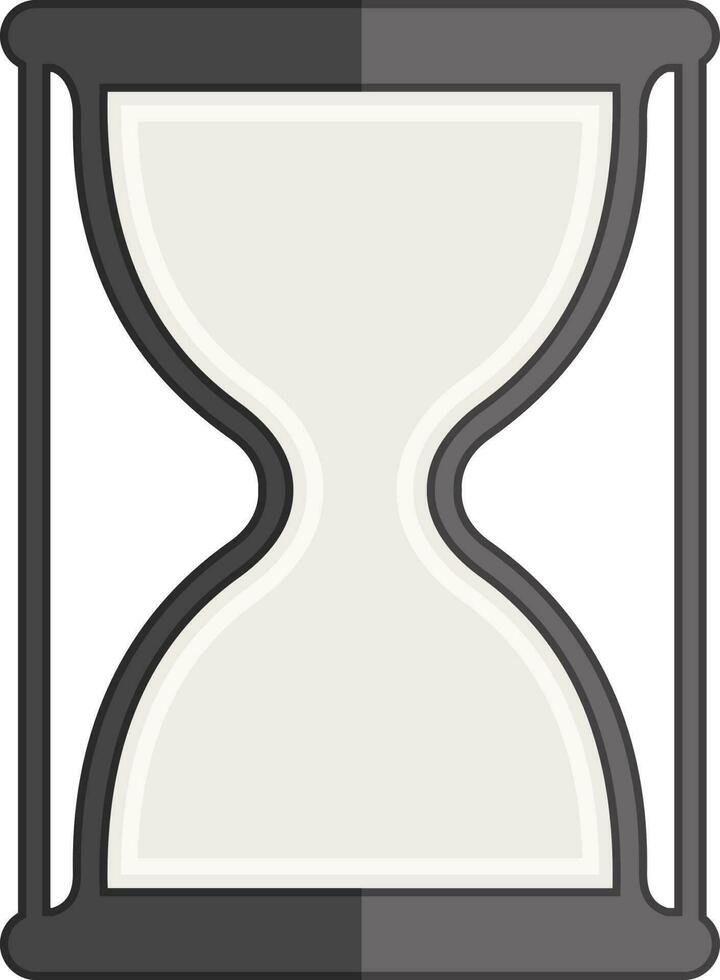 plano ilustración de un hora vaso. vector