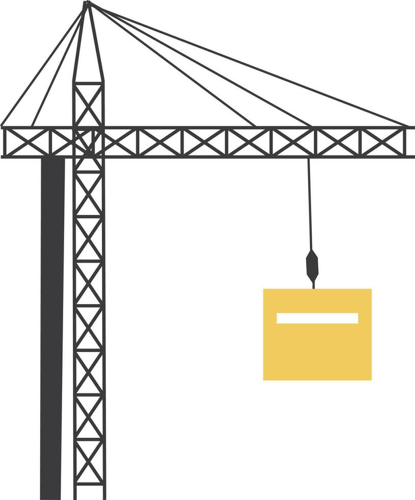 Flat illustration of a tower carne. vector