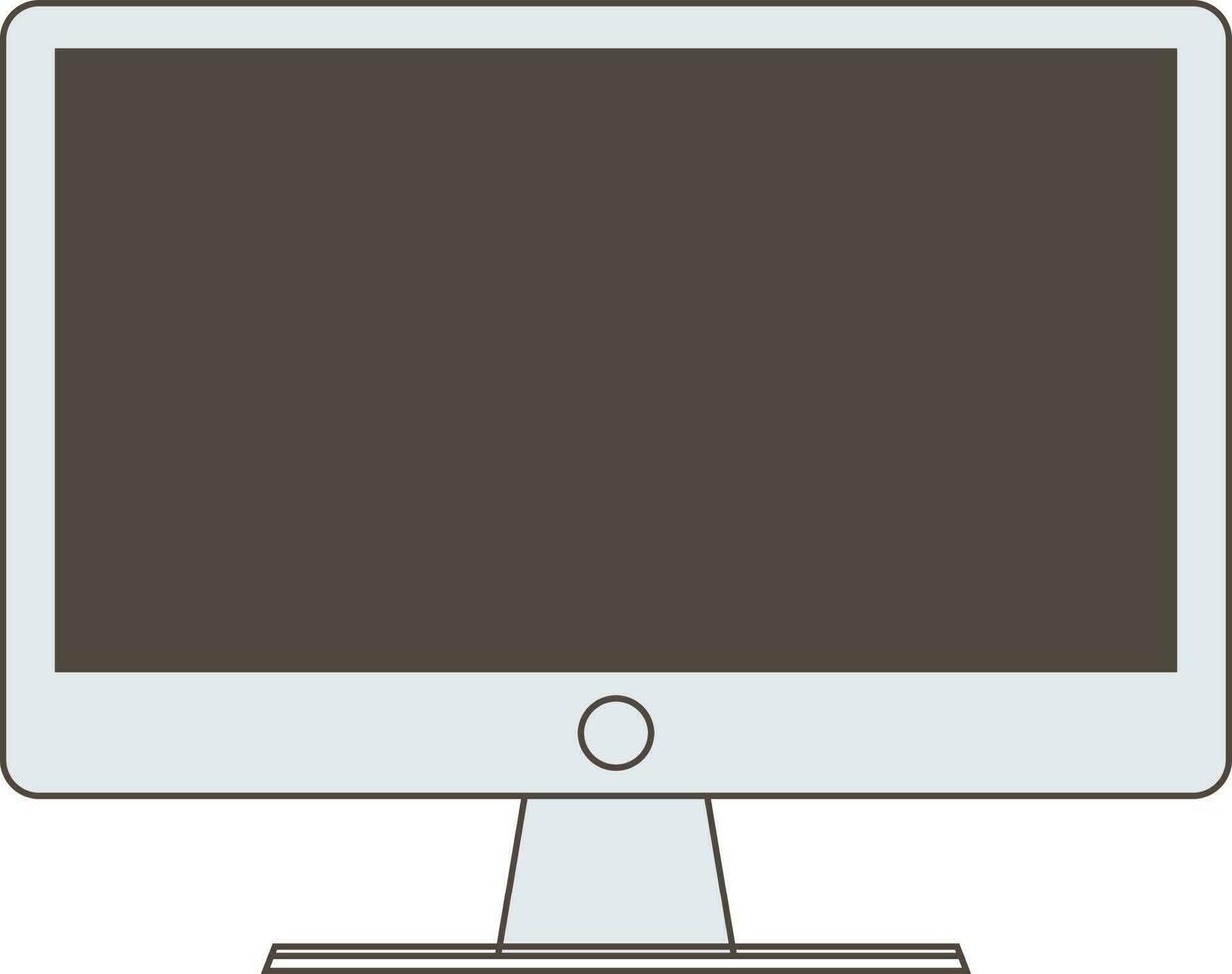 Flat style icon of a monitor. vector