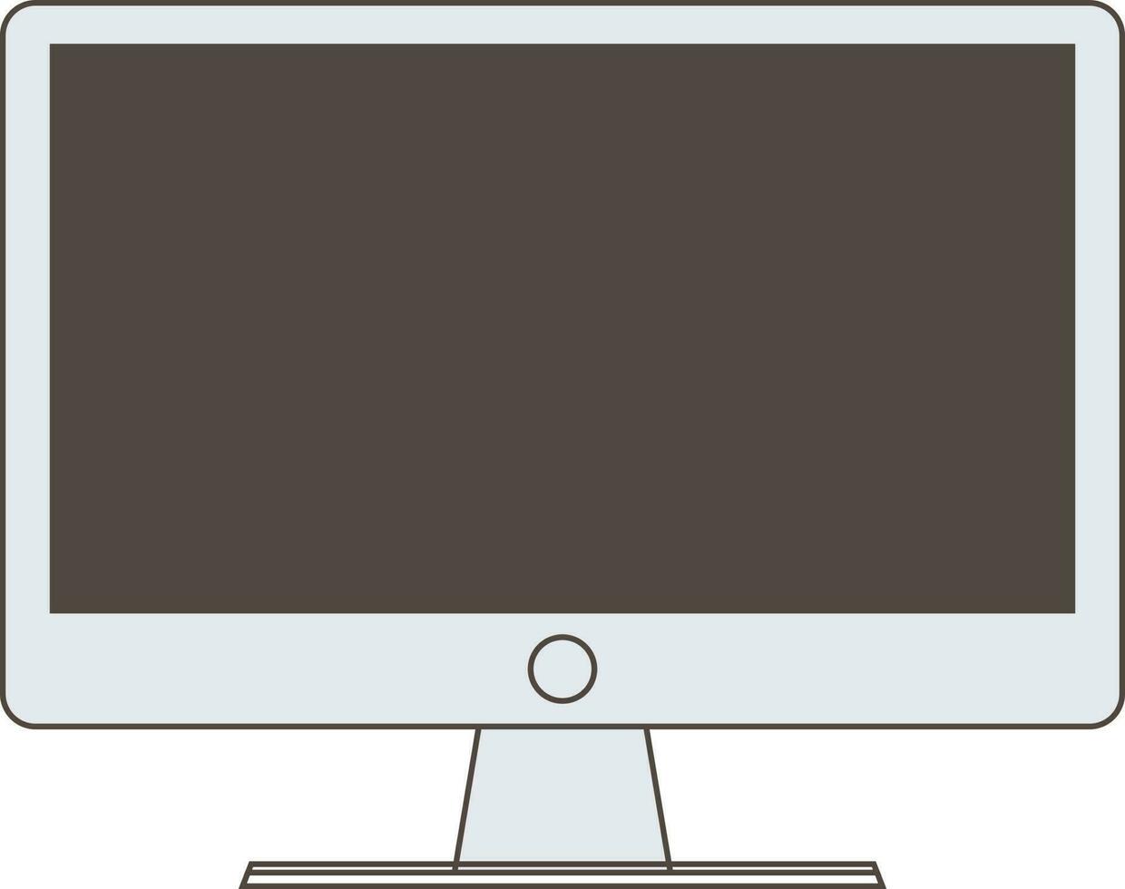 Flat style icon of a monitor. vector