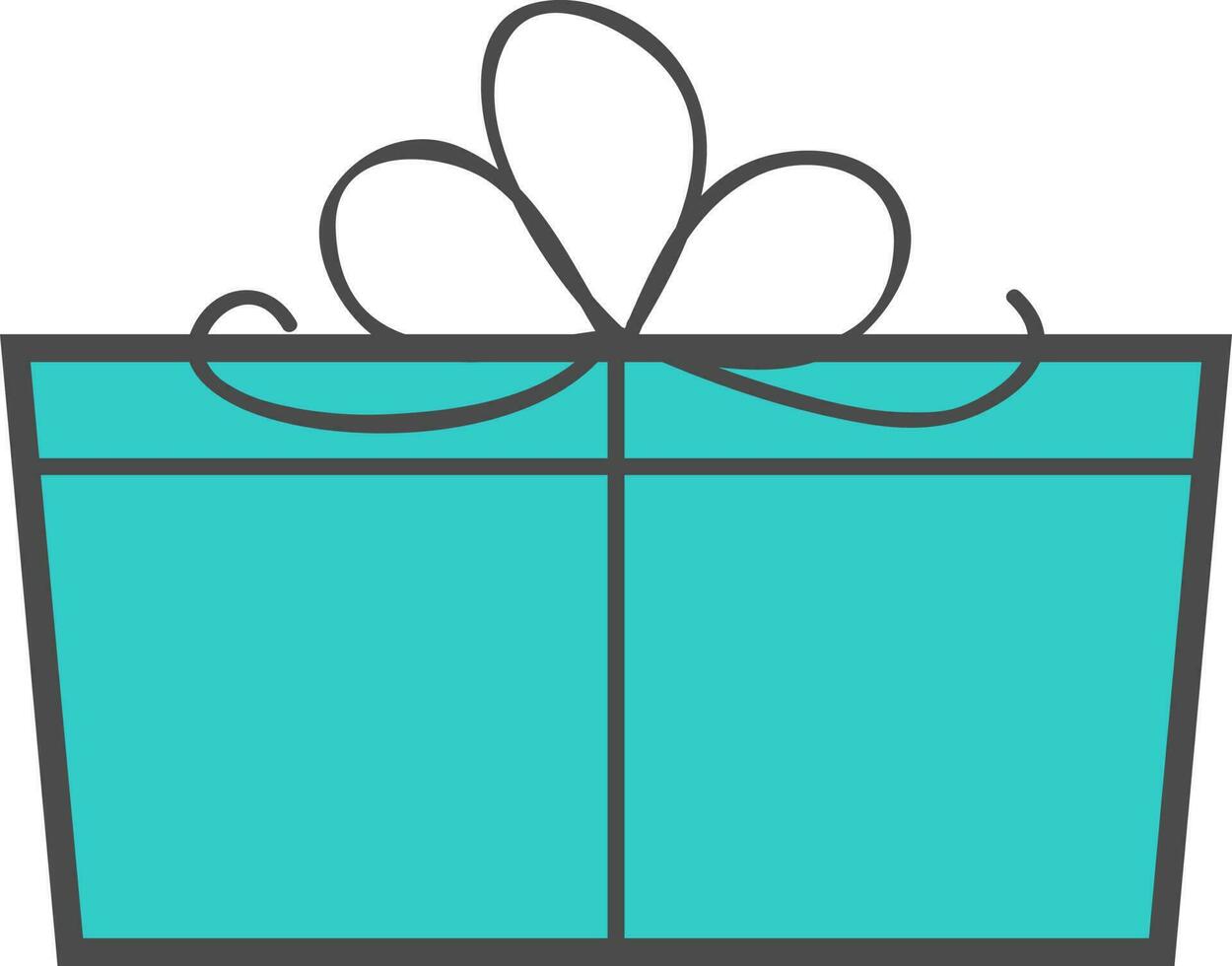 Flat illustration of a gift box. vector