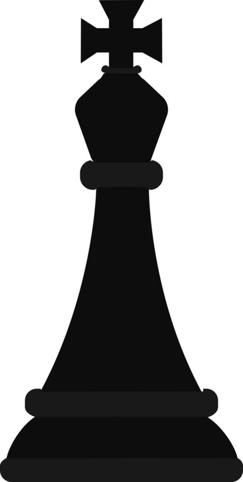 Flat vector style icon of chess king.