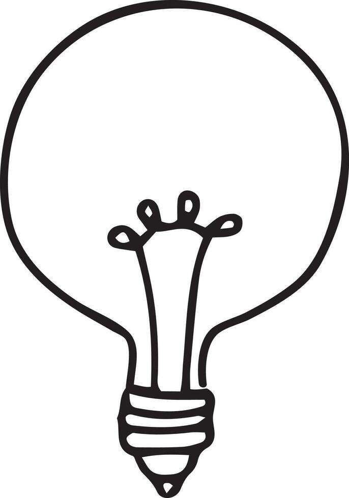 Flat style icon of a bulb. vector