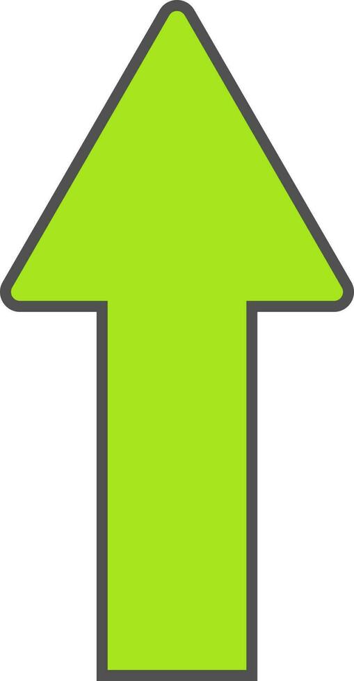 Flat illustration of an upward arrow. vector